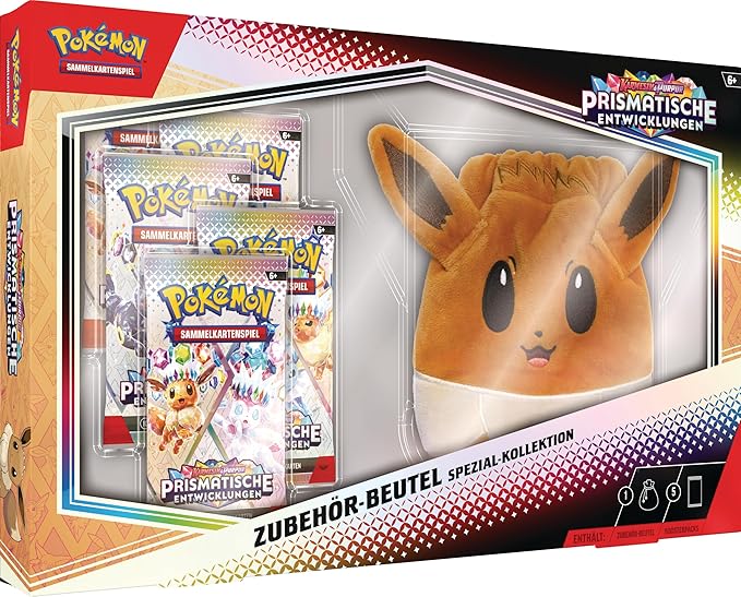 Pokemon TCG - Karmesin & Purpur 8.5: Prismatische Entwicklungen Zubehör-Beutel Spezial-Kollektion DE Pokemon TCG - Karmesin & Purpur 8.5: Prismatische Entwicklungen Zubehör-Beutel Spezial-Kollektion DE